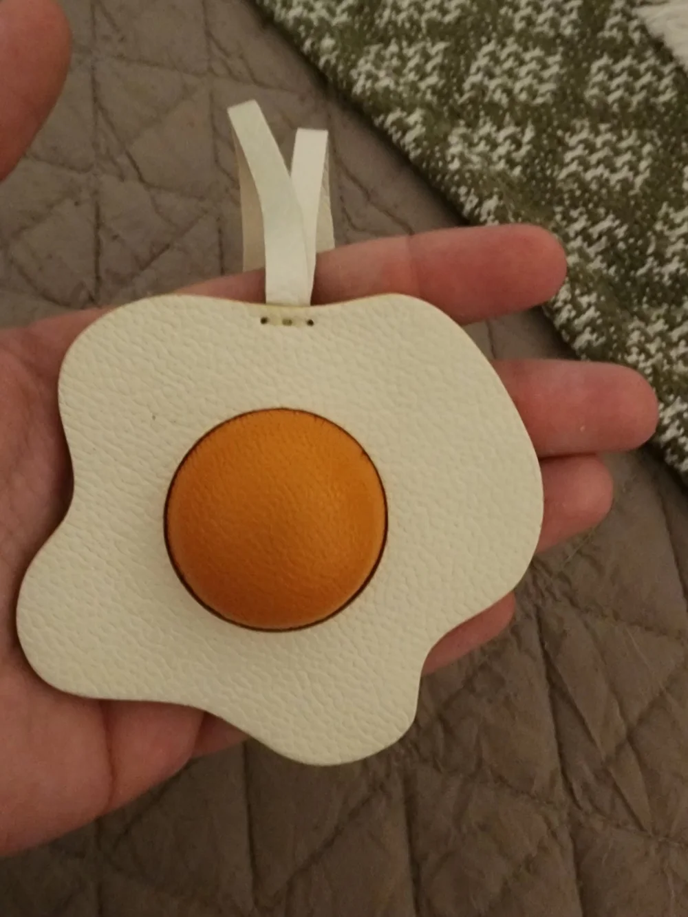 Leather Egg- Bag Charm